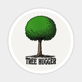 Tree Hugger - Retro Design Magnet